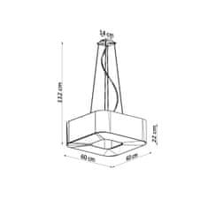 Sollux Lustr URANO 60 bílý 8xE27 60W Sollux Lighting