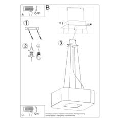 Sollux Lustr URANO 60 bílý 8xE27 60W Sollux Lighting