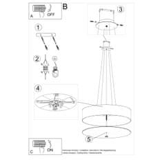 Sollux Lustr SKALA 70 bílý 6xE27 60W Sollux Lighting