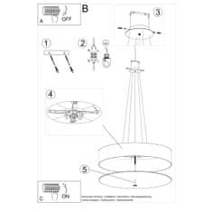 Sollux Lustr SKALA 80 bílý 6xE27 60W Sollux Lighting