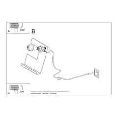 Sollux Stolní lampa INCLINE černá 1xE27 60W Sollux Lighting