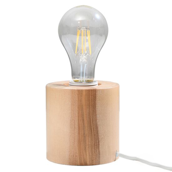 Sollux Stolní lampa SALGADO dřevo 1xE27 60W Sollux Lighting