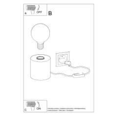 Sollux Stolní lampa SALGADO dřevo 1xE27 60W Sollux Lighting