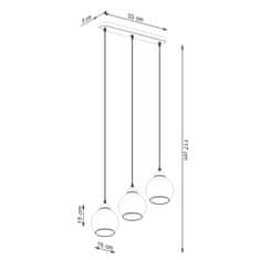 Sollux Závěsné svítidlo ALINO 3 černé 3xE27 60W Sollux Lighting