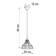 Sollux Závěsné svítidlo ANATA černé 1xE27 60W Sollux Lighting