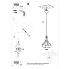 Sollux Závěsné svítidlo ANATA černé 1xE27 60W Sollux Lighting