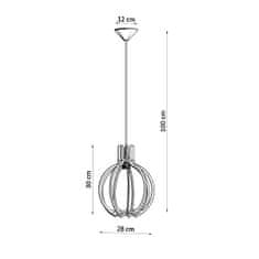 Sollux Závěsné svítidlo ARANCIA přírodní dřevo 1xE27 60W Sollux Lighting