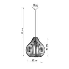 Sollux Závěsné svítidlo APRILLA dřevo 1xE27 60W Sollux Lighting