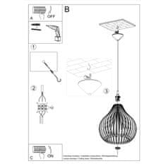 Sollux Závěsné svítidlo APRILLA dřevo 1xE27 60W Sollux Lighting