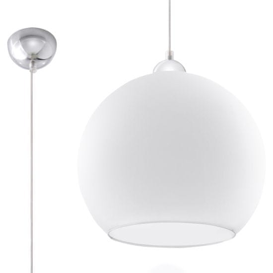 Sollux Závěsné svítidlo BALL bílé 1xE27 60W Sollux Lighting