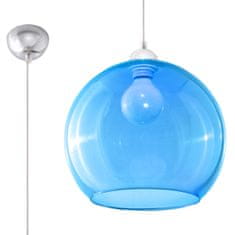 Sollux Závěsná lampa BALL modrá 1xE27 60W Sollux Lighting