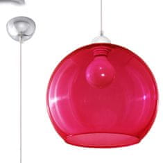 Sollux Závěsná lampa BALL červená 1xE27 60W Sollux Lighting