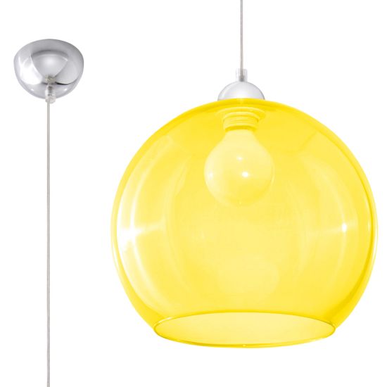 Sollux Závěsná lampa BALL žlutá 1xE27 60W Sollux Lighting