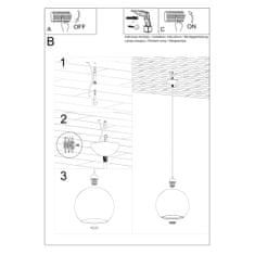 Sollux Závěsná lampa BALL zelená 1xE27 60W Sollux Lighting