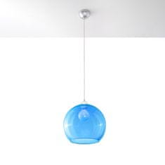 Sollux Závěsná lampa BALL modrá 1xE27 60W Sollux Lighting