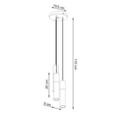 Sollux Závěsné svítidlo BORGIO 3P bílé 3xGU10 40W Sollux Lighting