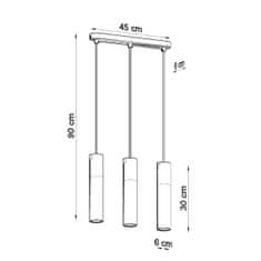 Sollux Závěsné svítidlo BORGIO 3L bílé 3xGU10 40W Sollux Lighting