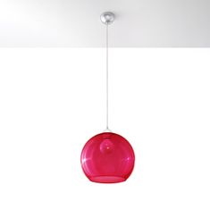 Sollux Závěsná lampa BALL červená 1xE27 60W Sollux Lighting