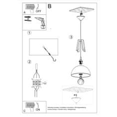 Sollux Závěsné svítidlo CASCO černá/bílá 1xE27 60W Sollux Lighting