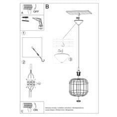 Sollux Závěsné svítidlo CELTA černé 1xE27 60W Sollux Lighting