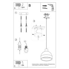 Sollux Závěsné svítidlo DAMASO 1xE27 60W Sollux Lighting