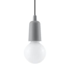 Sollux Závěsné svítidlo DIEGO 1 šedé 1xE27 60W Sollux Lighting