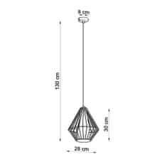 Sollux Závěsné svítidlo DEMI černé 1xE27 60W Sollux Lighting