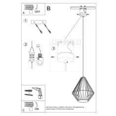 Sollux Závěsné svítidlo DEMI černé 1xE27 60W Sollux Lighting