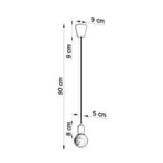 Sollux Závěsné svítidlo DIEGO 1 šedé 1xE27 60W Sollux Lighting