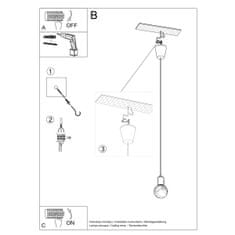 Sollux Závěsné svítidlo DIEGO 1 šedé 1xE27 60W Sollux Lighting