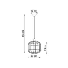 Sollux Závěsná lampa CELTA bílá 1xE27 60W Sollux Lighting