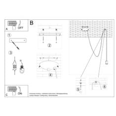 Sollux Závěsné svítidlo EDISON 1 černé 1xE27 60W Sollux Lighting