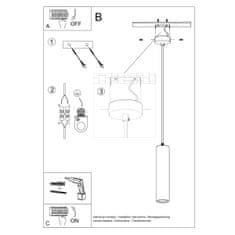 Sollux Keramická závěsná lampa NANCY 1xGU10 40W Sollux Lighting