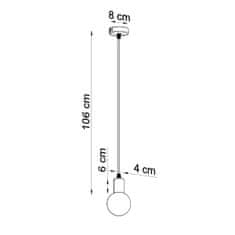 Sollux Závěsné svítidlo EDISON černé 1xE27 60W Sollux Lighting