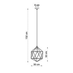 Sollux Závěsné svítidlo GASPARE bílé 1xE27 60W Sollux Lighting