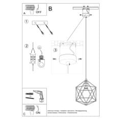 Sollux Závěsné svítidlo GASPARE bílé 1xE27 60W Sollux Lighting