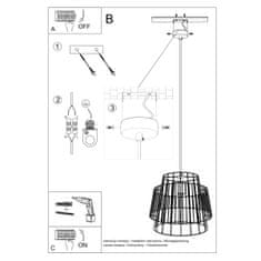 Sollux Závěsné svítidlo GATE bílé 1xE27 60W Sollux Lighting