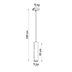 Sollux Závěsná lampa LAGOS 1 černá 1xGU10 40W Sollux Lighting