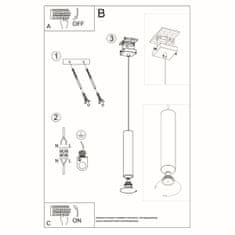 Sollux Závěsná lampa LAGOS 1 černá 1xGU10 40W Sollux Lighting