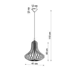 Sollux Závěsné svítidlo ELZA dřevo 1xE27 60W Sollux Lighting