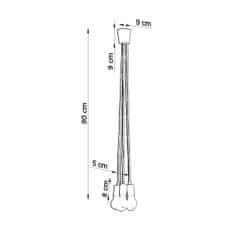 Sollux Závěsné svítidlo DIEGO 5 zelené 5xE27 60W Sollux Lighting