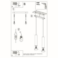 Sollux Závěsné svítidlo LAGOS 2 bílé 2xGU10 40W Sollux Lighting