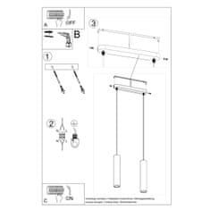 Sollux Závěsné svítidlo LUVO 2 2xGU10 40W Sollux Lighting