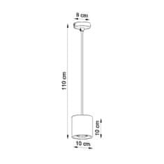 Sollux Závěsné svítidlo ORBIS 1 černé 1xGU10 40W Sollux Lighting