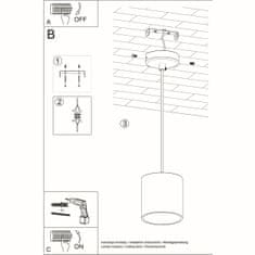 Sollux Závěsné svítidlo ORBIS 1 černé 1xGU10 40W Sollux Lighting