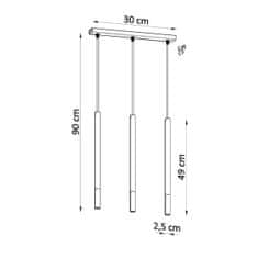 Sollux Závěsné svítidlo MOZAICA 3L černá/měděná 3xG9 12W Sollux Lighting