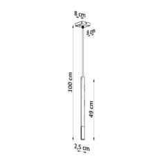 Sollux Závěsné svítidlo MOZAICA 1 černá/chromová 1xG9 12W Sollux Lighting