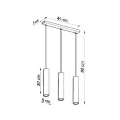 Sollux Závěsné svítidlo LAGOS 3L černé 3xGU10 40W Sollux Lighting