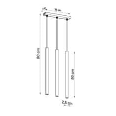 Sollux Závěsné svítidlo PASTELO 3 černé 3xG9 12W Sollux Lighting