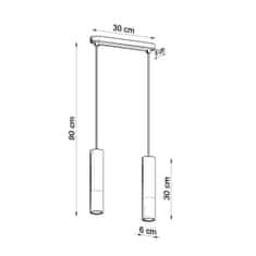 Sollux Závěsné svítidlo PABLO 2 bílé 2xGU10 40W Sollux Lighting